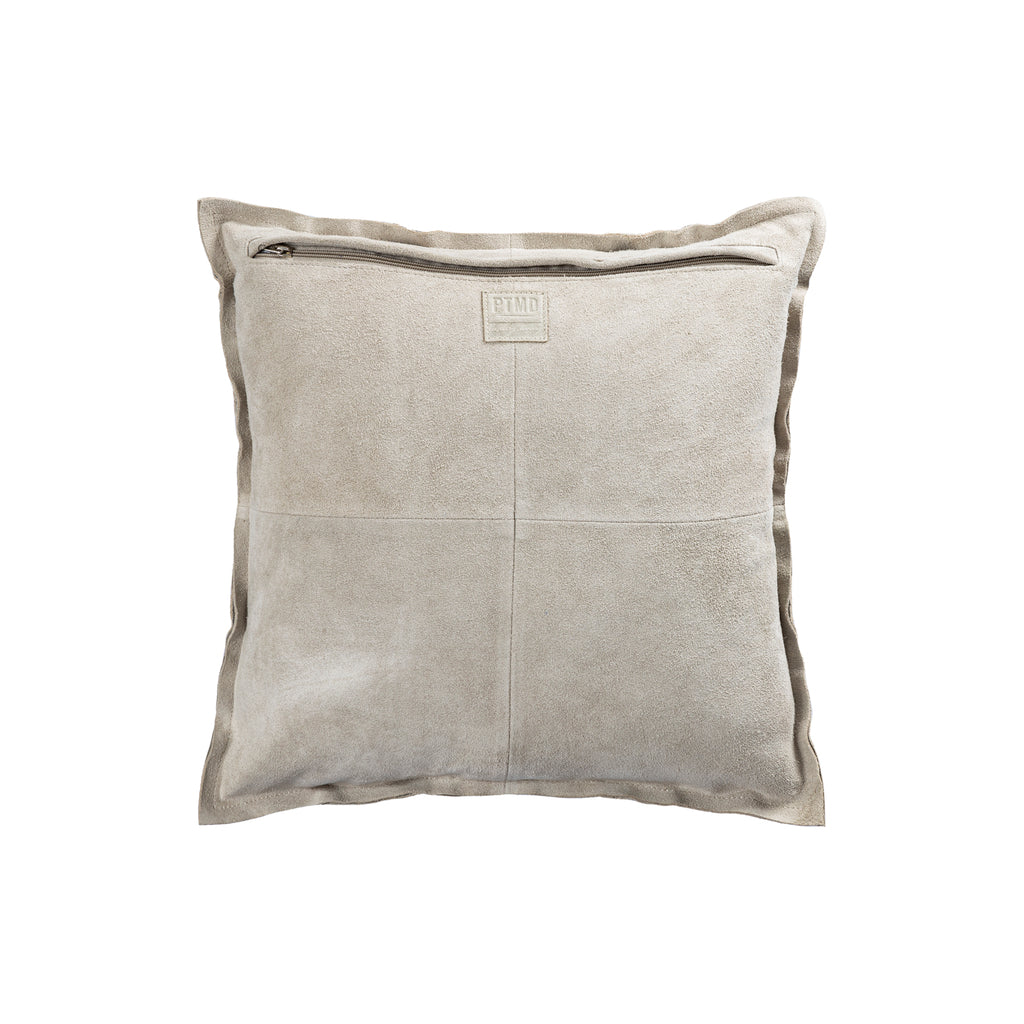 Cobie Taupe suede leather cushion square S