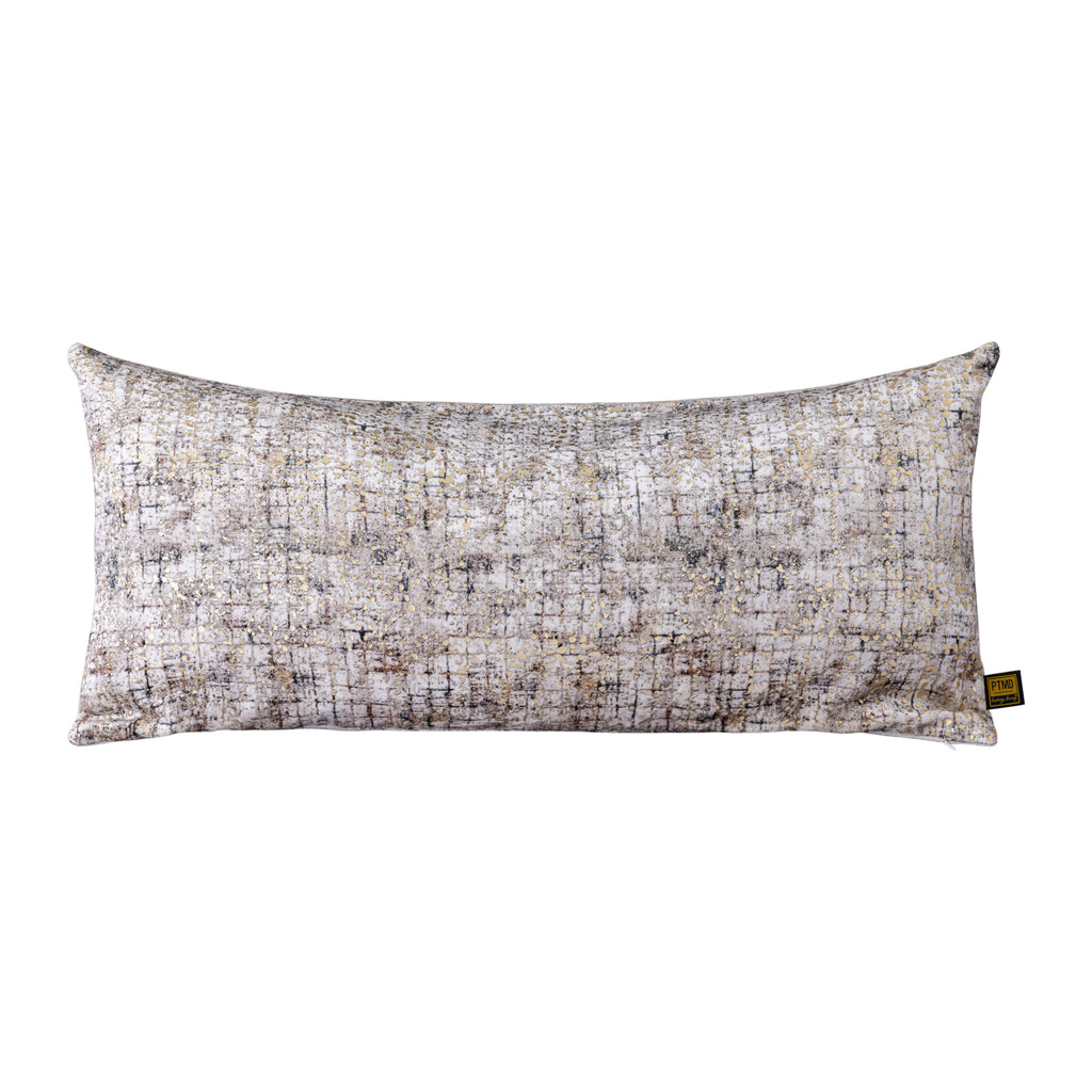 Curt Cream velvet rect cushion square print