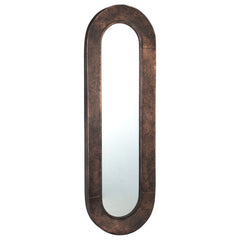 Darcio copper metal mirror long oval