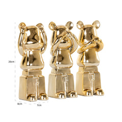 Deco object Berna set van 3 (Gold)