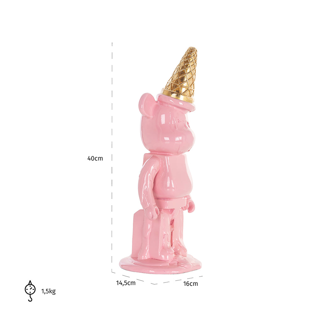 Deco object icebear roze (Pink)