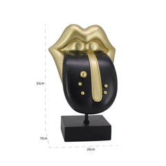 Deco object Tongue (Black/gold)