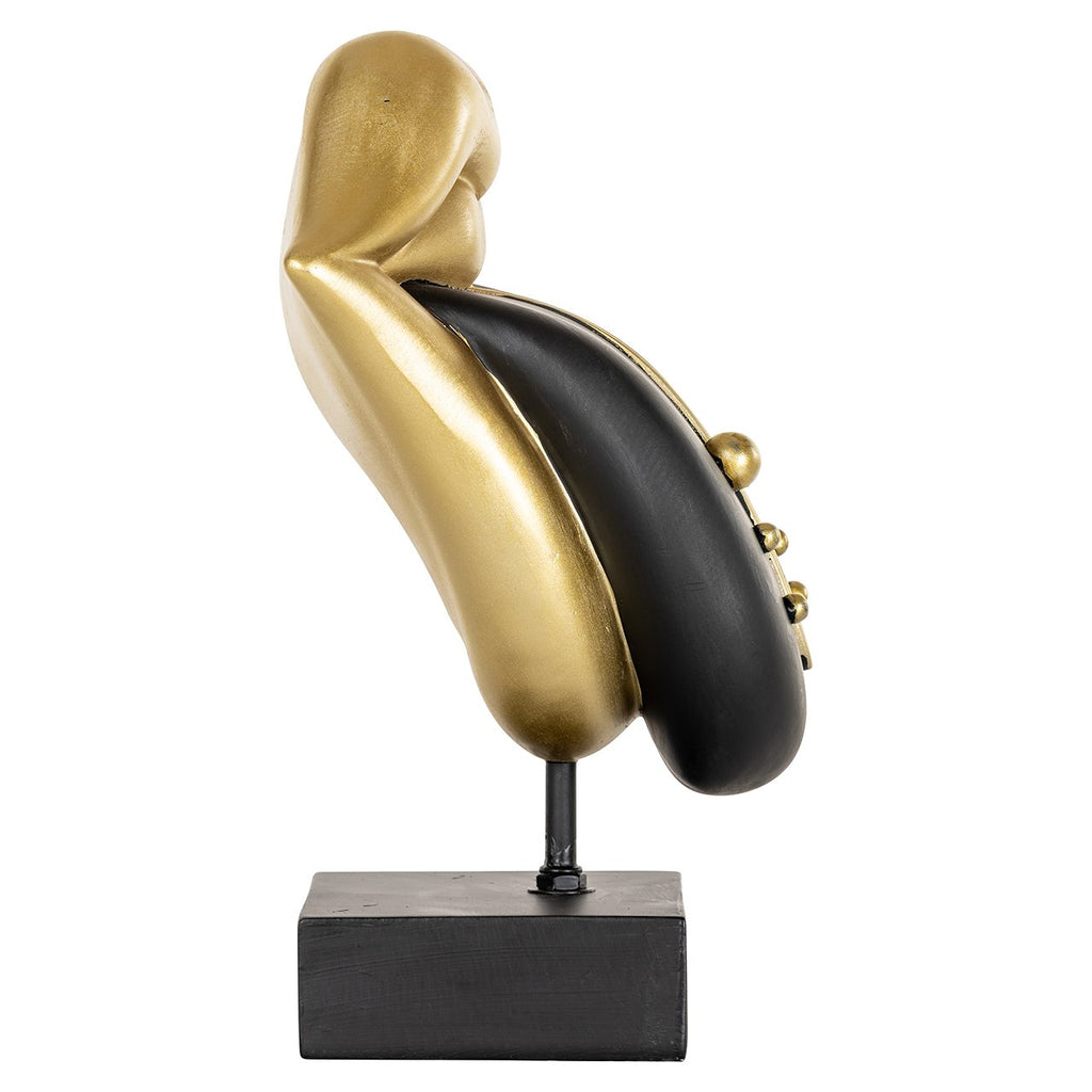 Deco object Tongue (Black/gold)