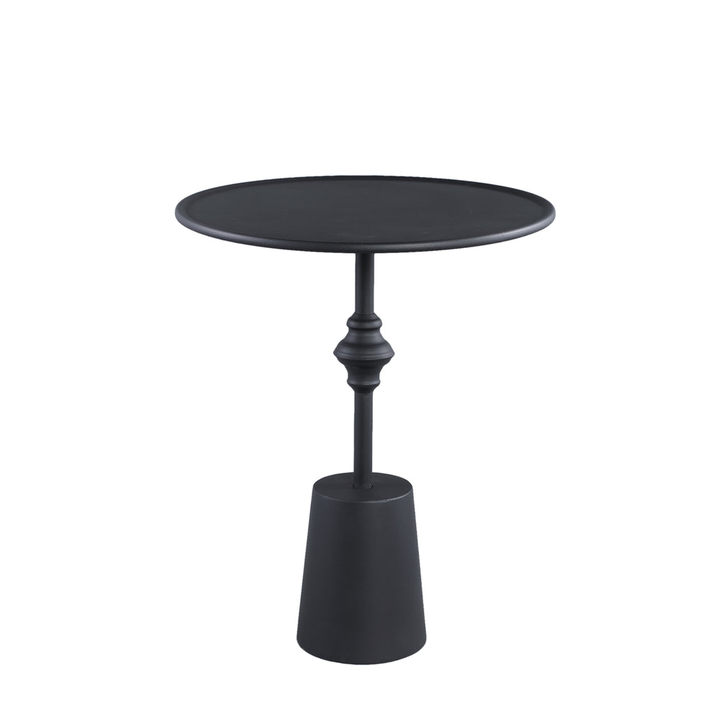 Dinja Black iron sidetable minimal chic round