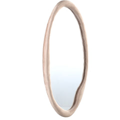 Don Beige velvet mirror organic oval L