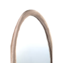 Don Beige velvet mirror organic oval S