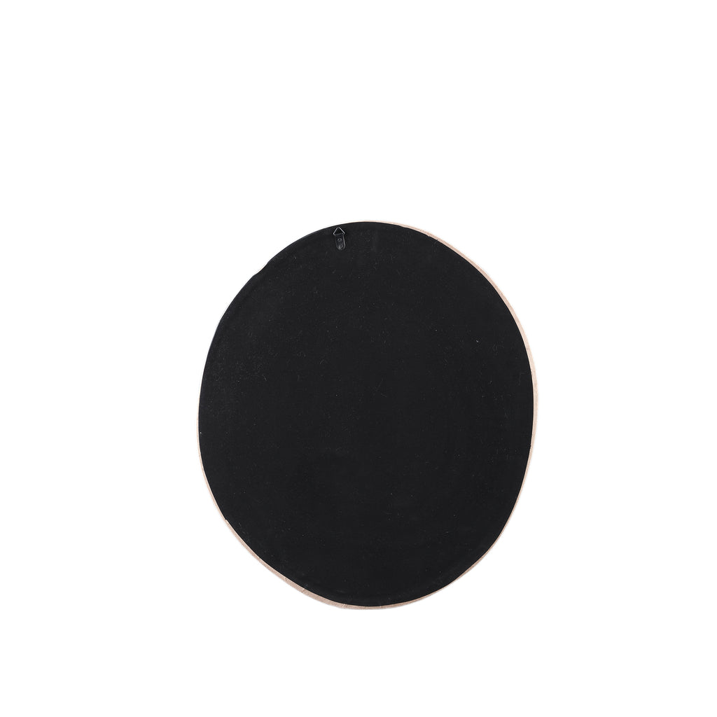 Don Beige velvet mirror organic round