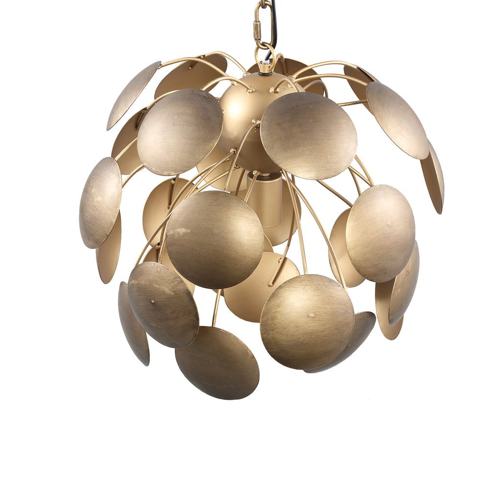 Dotta Gold metal hanging lamp circle plates rnd