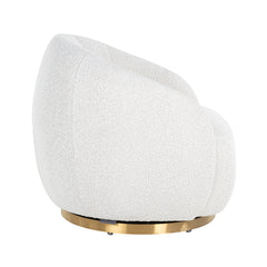 Draaifauteuil Jago white bouclé / brushed gold (Copenhagen 900 Bouclé White)