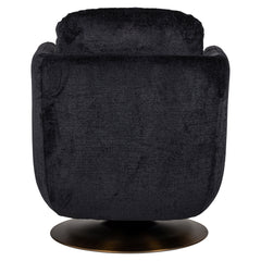 Draaifauteuil Turner black chenille (Bergen 809 black chenille)