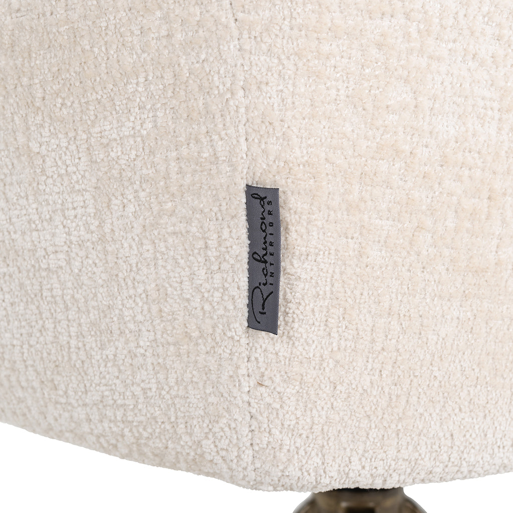 Draaistoel Aline white chenille fire retardant (FR-Bergen 900 white chenille)