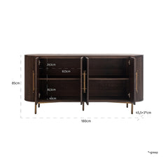 Dressoir luxor 4-deurs (Brown)