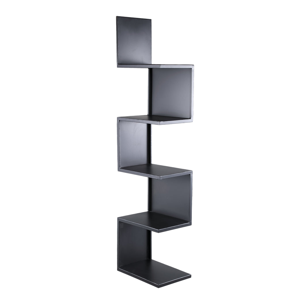 Duane Black steel wall rack squared corners