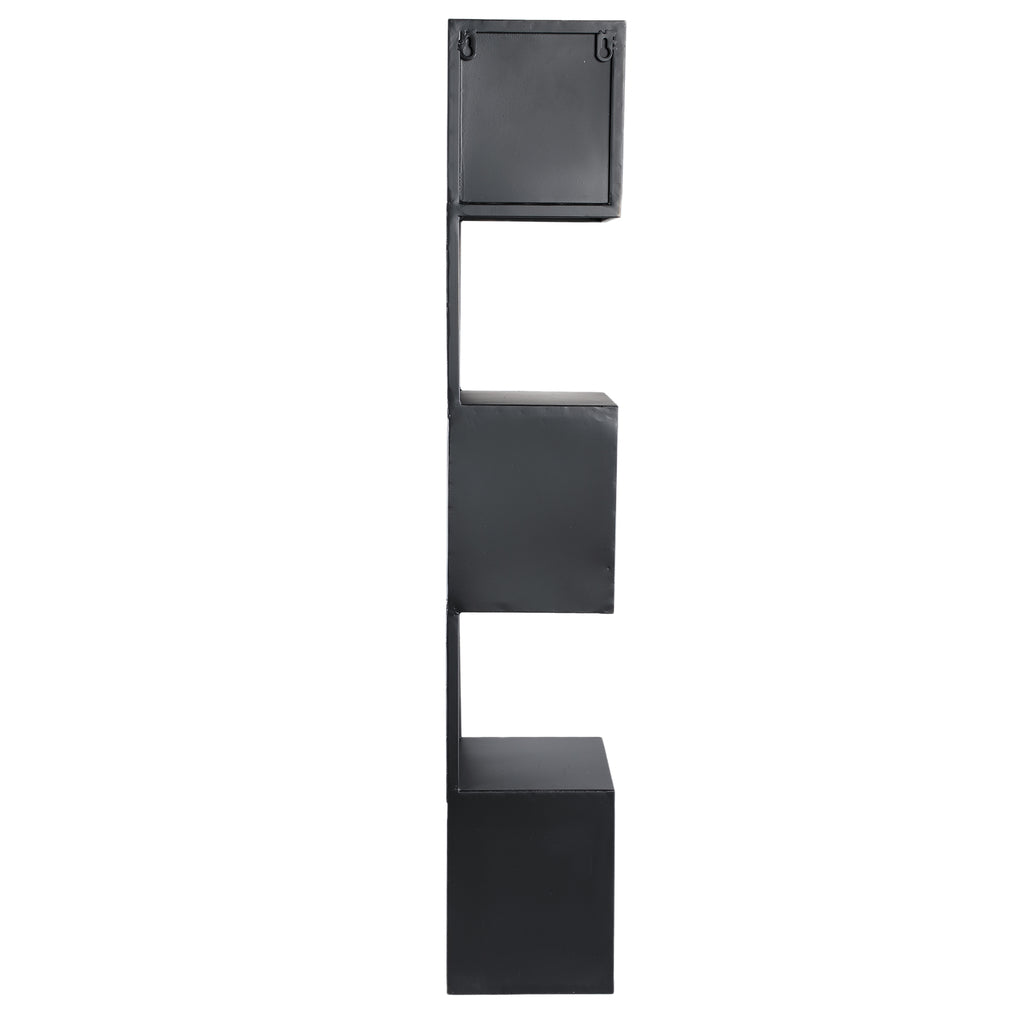 Duane Black steel wall rack squared corners