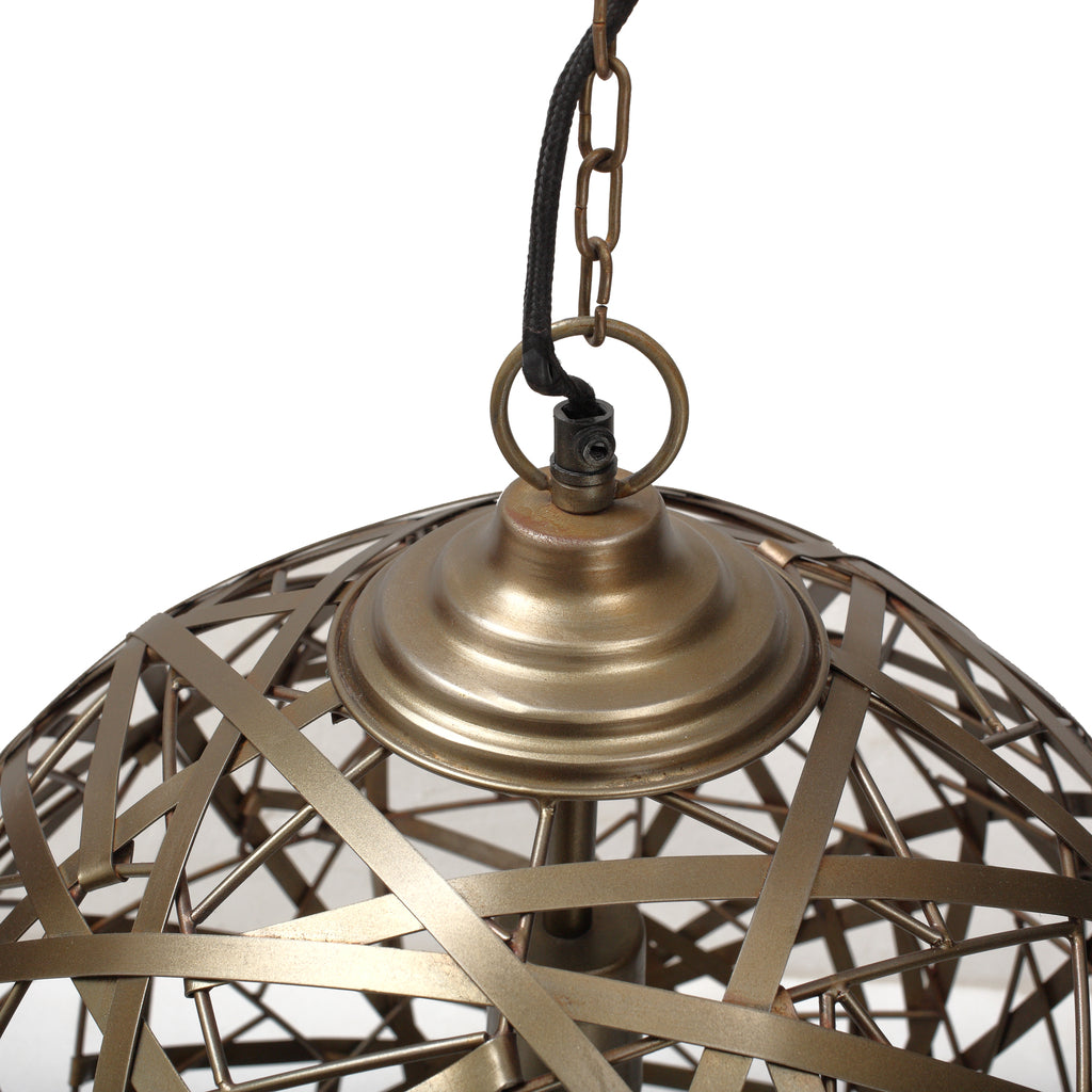 Edith Brass ijzeren hanglamp zigzag bal