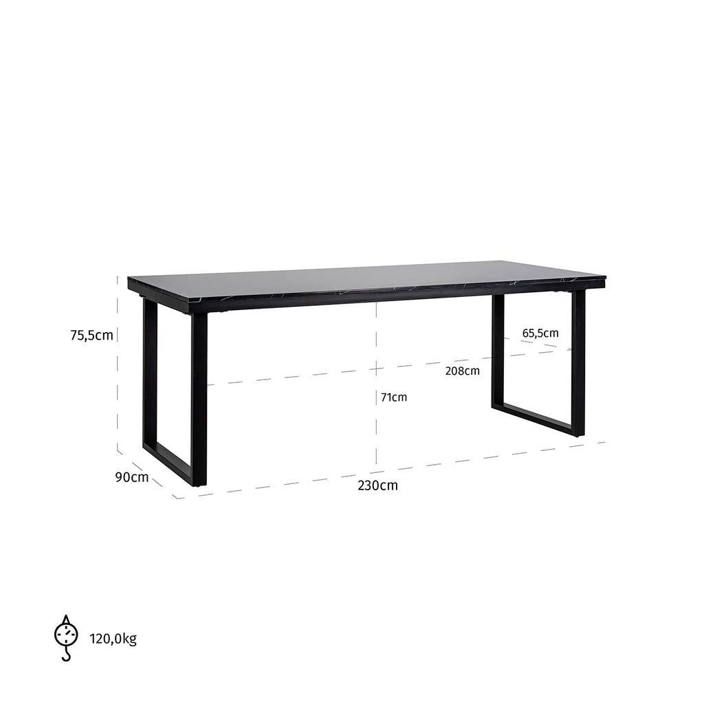 Eettafel Beaumont 230 (Black)