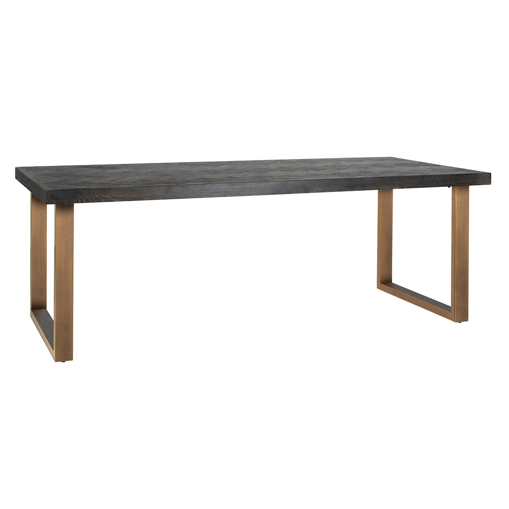 Eettafel Blackbone brass 220 (Black rustic)