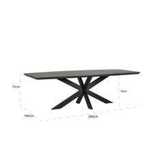 Eettafel Bonvoy black 260 (Black)