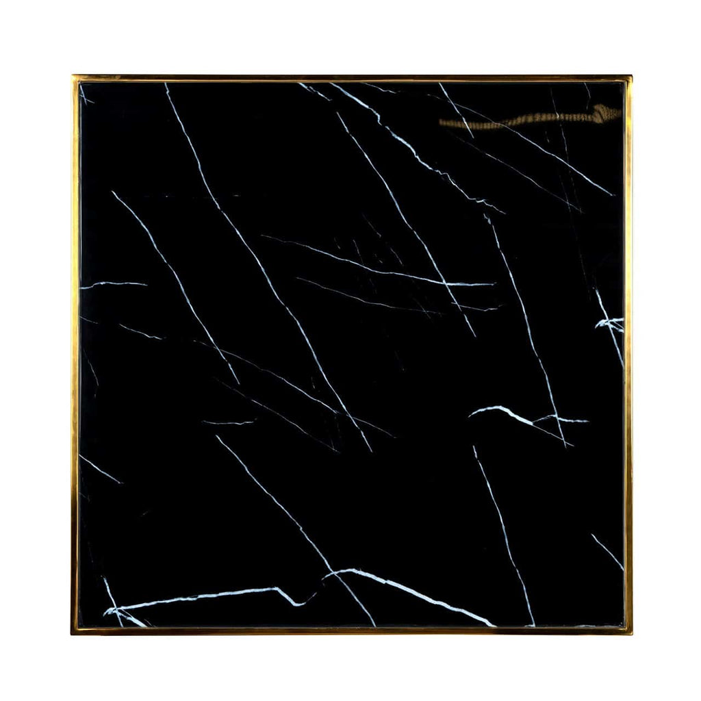 Eettafel Can Roca square black 70x70 (Gold)