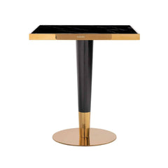 Eettafel Can Roca square black 70x70 (Gold)