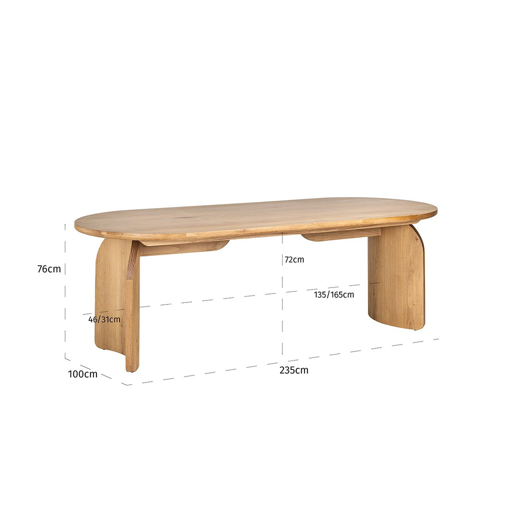 Eettafel Fairmont natural 235 (Natural)