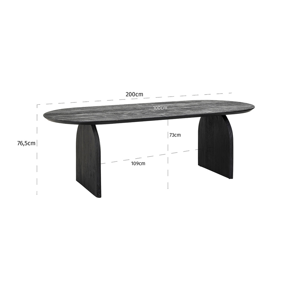 Eettafel Hudson 200 (Black)