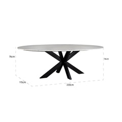 Eettafel Lexington ovaal 230  (White)