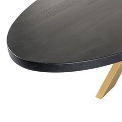 Eettafel Watson 235 incl. spinpoot goud (Black)