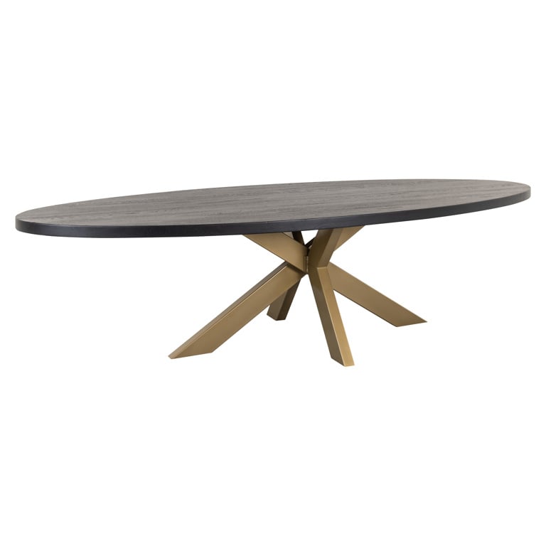 Eettafel Watson 300 incl. spinpoot goud (Black)