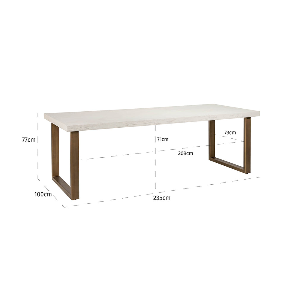 Eettafel Whitebone 235 (Verona Grey)