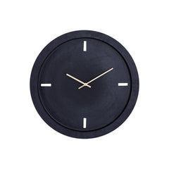 Endor Black aluminium clock with cutout dashes rou