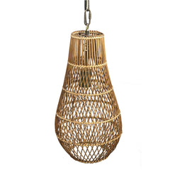 Erandi Natural reed hanging lamp egg shape round