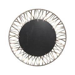 Eresa Gold iron mirror wide spray border round L