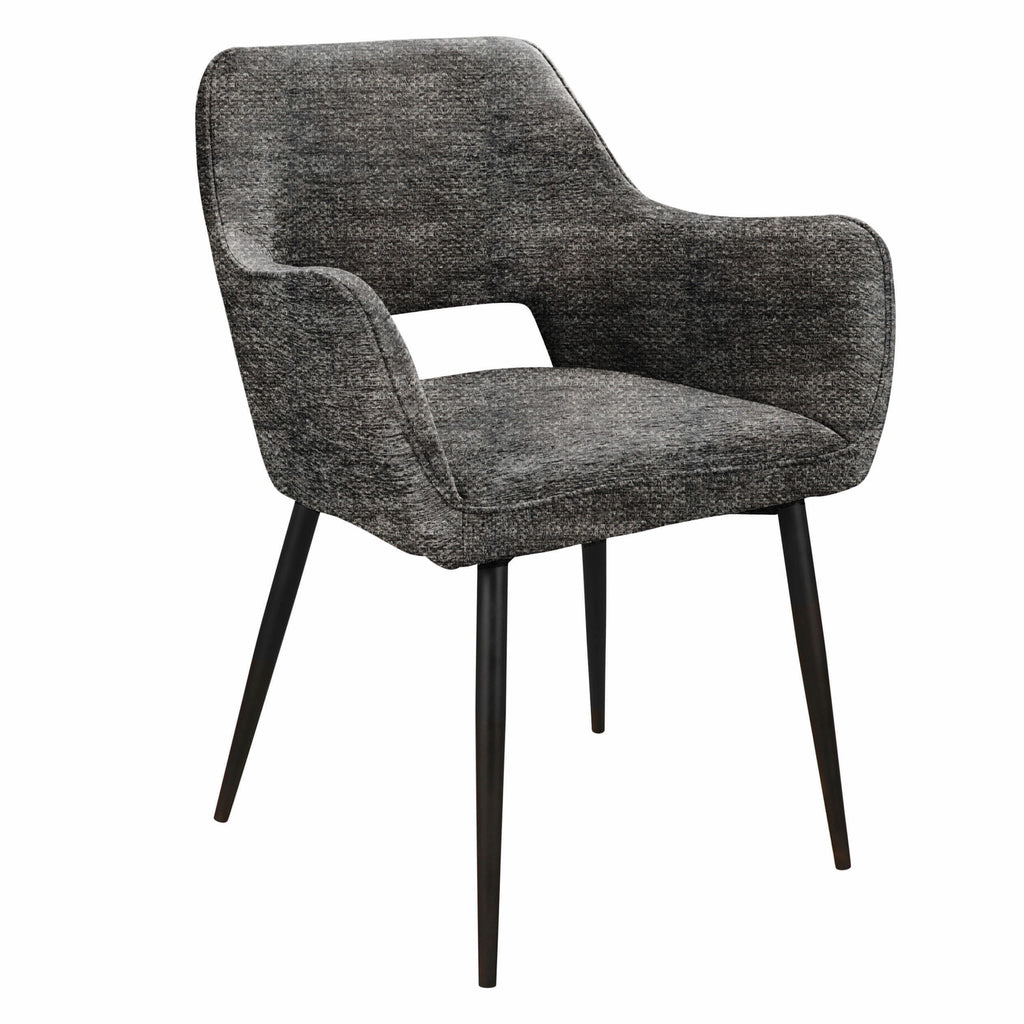 Fallax Anthracite 456 ribbe fabric armchair black