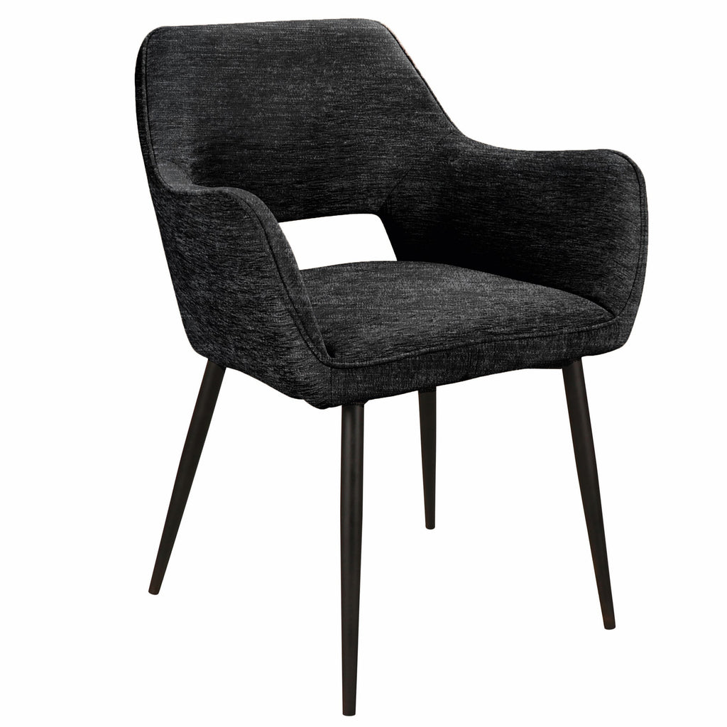 Fallax Black 23 aura fabric armchair black leg