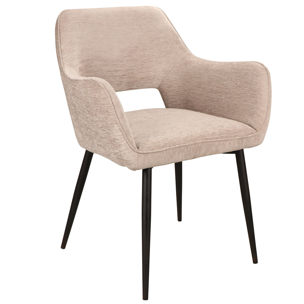 Fallax Cream 04 aura fabric armchair black leg