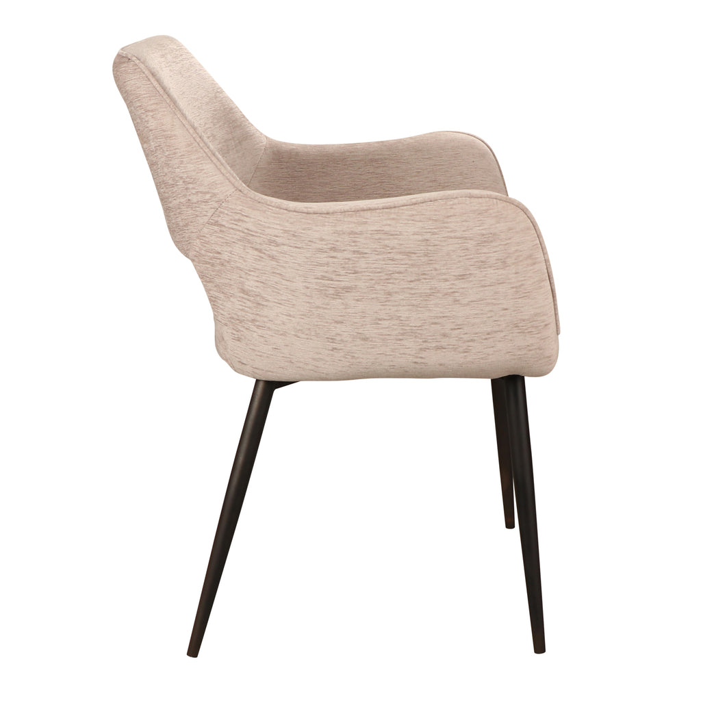 Fallax Cream 04 aura fabric armchair black leg