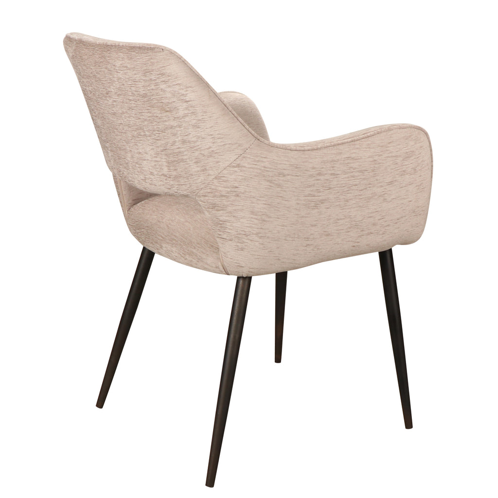 Fallax Cream 04 aura fabric armchair black leg