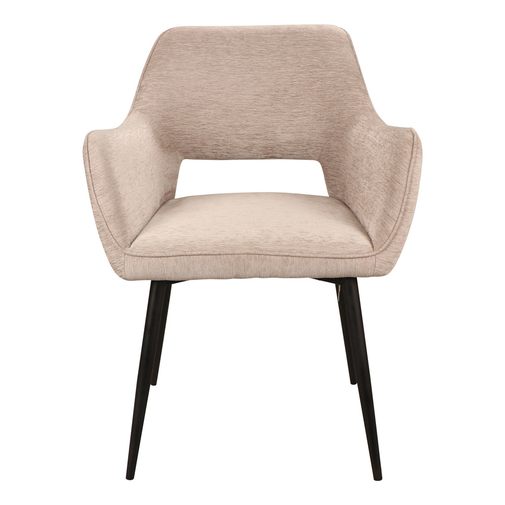 Fallax Cream 04 aura fabric armchair black leg