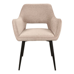 Fallax Cream 04 aura fabric armchair black leg