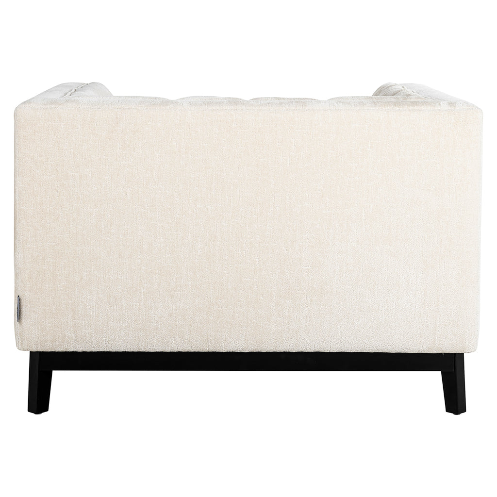 Fauteuil Beaudy white chenille fire retardant (FR-Bergen 900 white chenille)