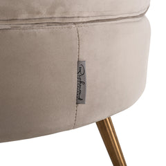 Fauteuil Hazel khaki velvet fire retardant (FR-Quartz 903 Khaki)