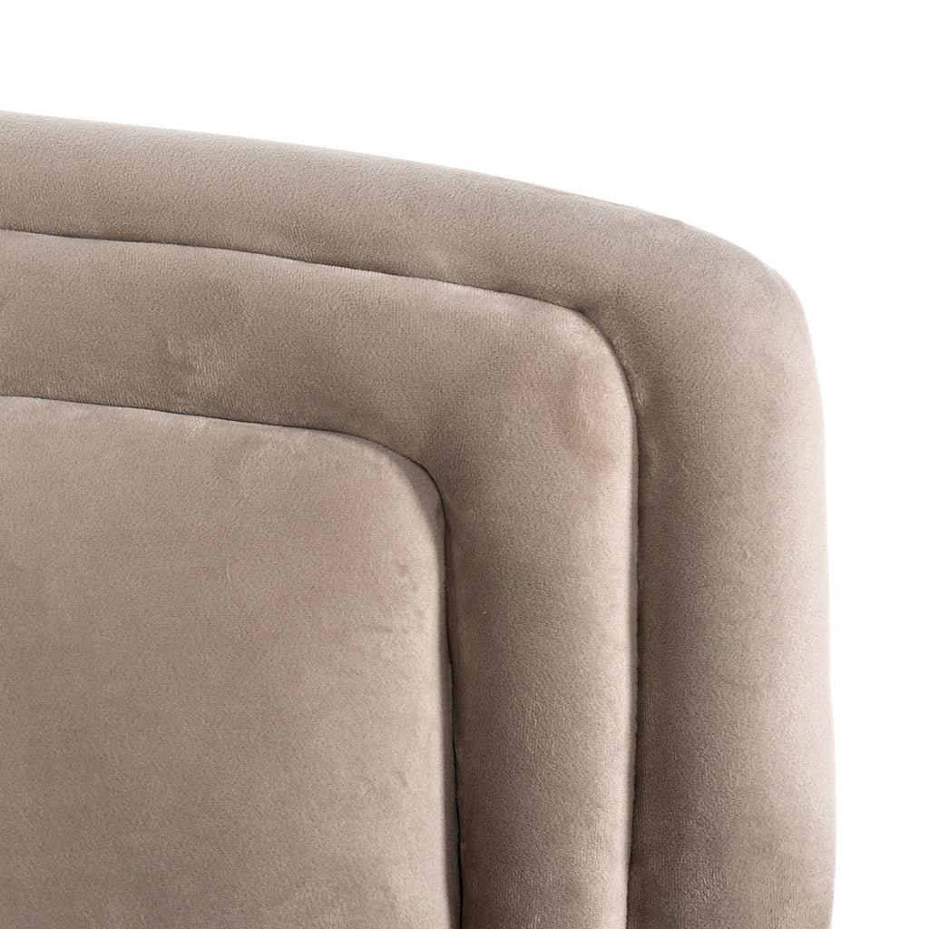 Fauteuil Hazel khaki velvet fire retardant (FR-Quartz 903 Khaki)