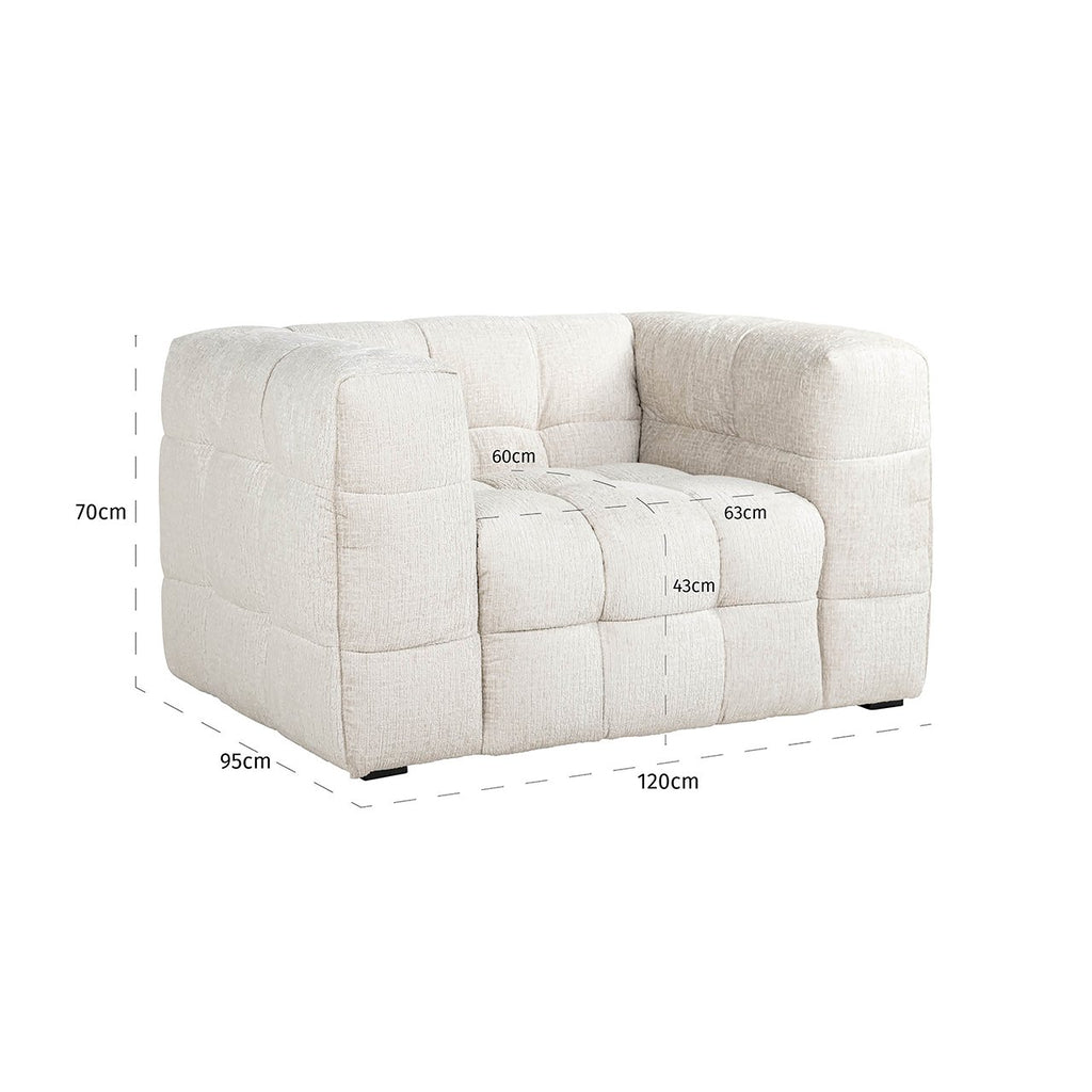 Fauteuil Merrol cream fusion fire retardant (FR-Fusion 02 Cream)