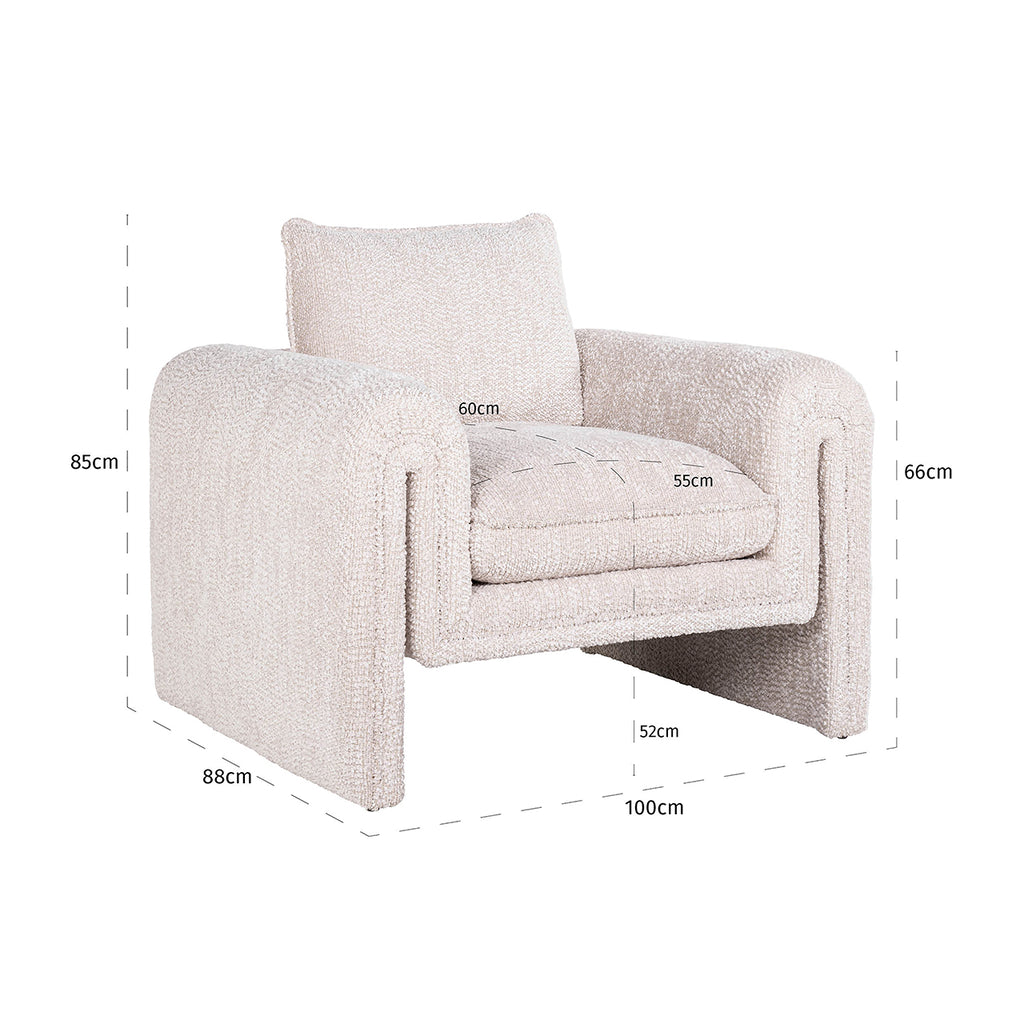 Fauteuil Sandro lovely cream (Be Lovely 11 Cream)