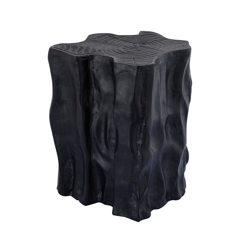 Fennah Black matt alu sidetable tree wood shape L