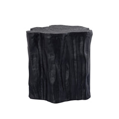 Fennah Black matt alu sidetable tree wood shape M