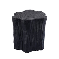 Fennah Black matt alu sidetable tree wood shape M