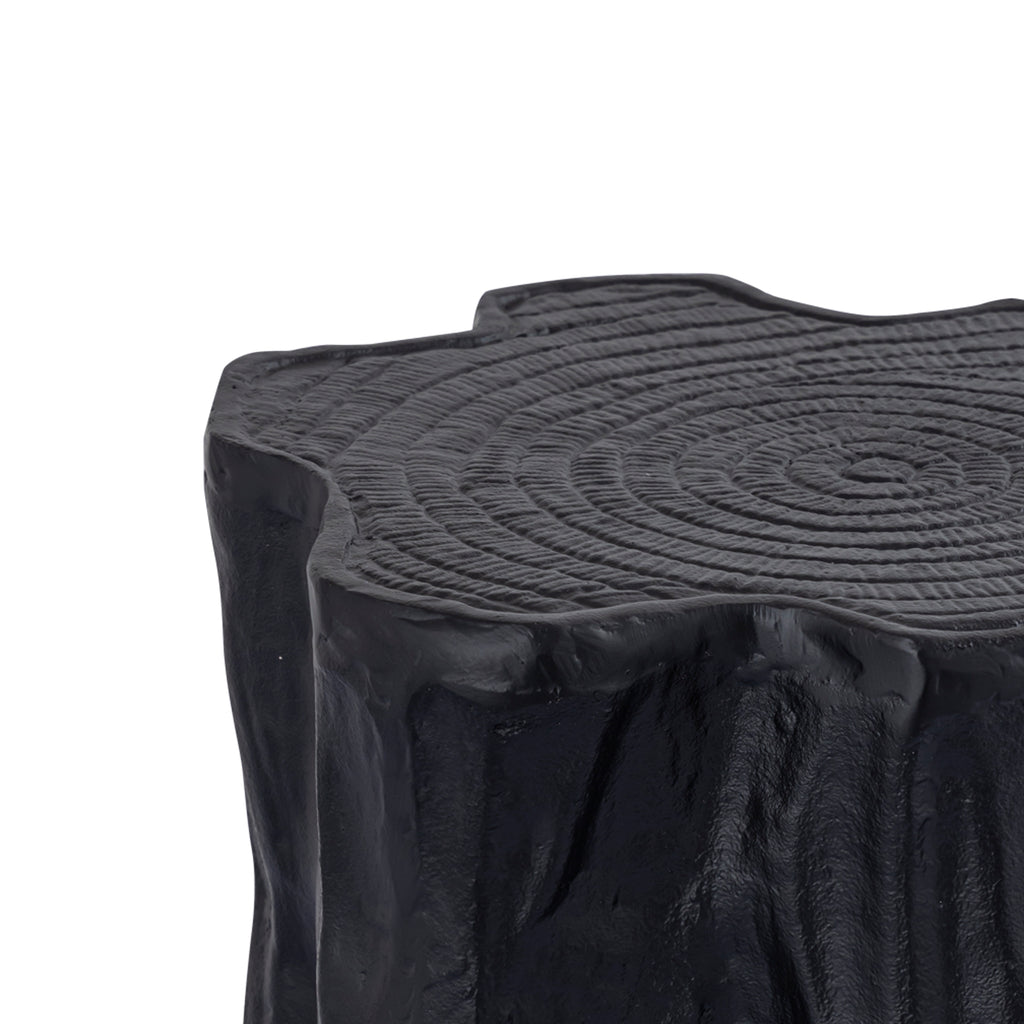 Fennah Black matt alu sidetable tree wood shape M