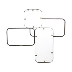 Feros Brass iron mirror overlay reactangles